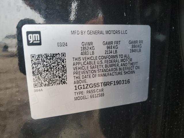 2024 CHEVROLET MALIBU RS 1G1ZG5ST6RF190316