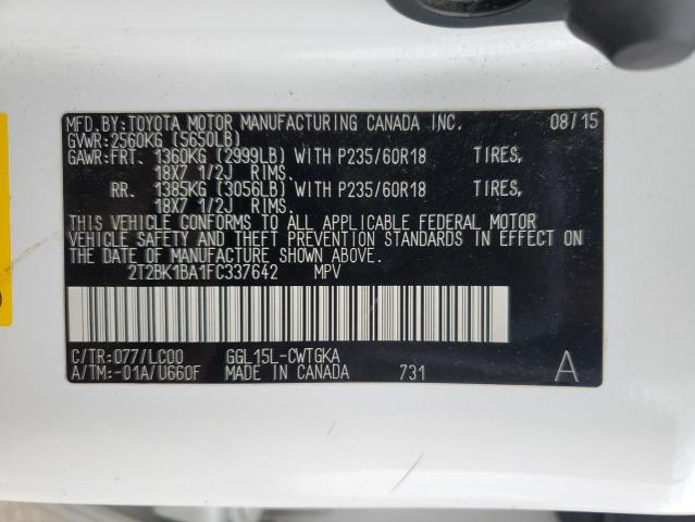 2015 LEXUS RX 350 BAS - 2T2BK1BA1FC337642