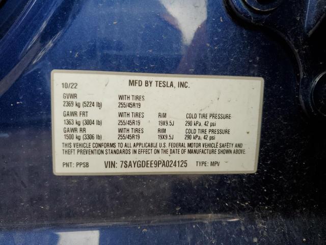2023 TESLA MODEL Y - 7SAYGDEE9PA024125