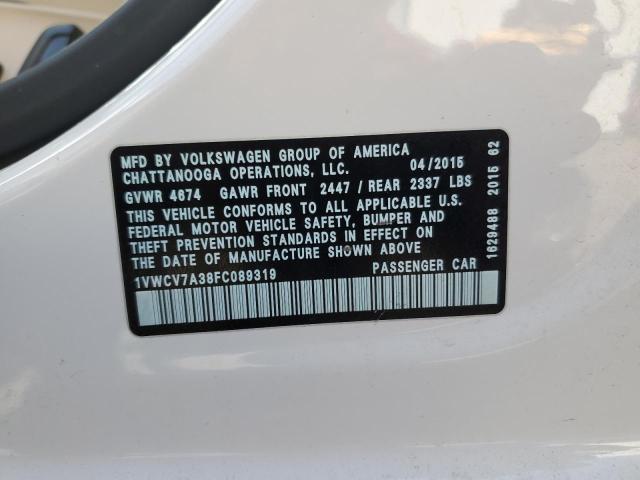 2015 VOLKSWAGEN PASSAT SEL - 1VWCV7A38FC089319