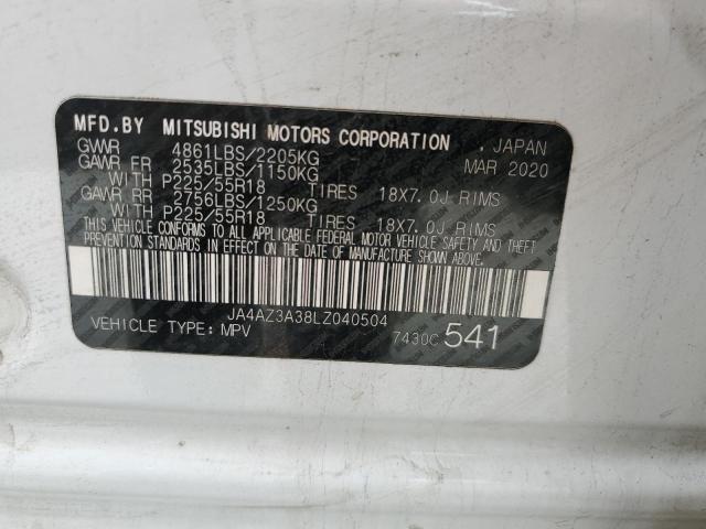 2020 MITSUBISHI OUTLANDER - JA4AZ3A38LZ040504