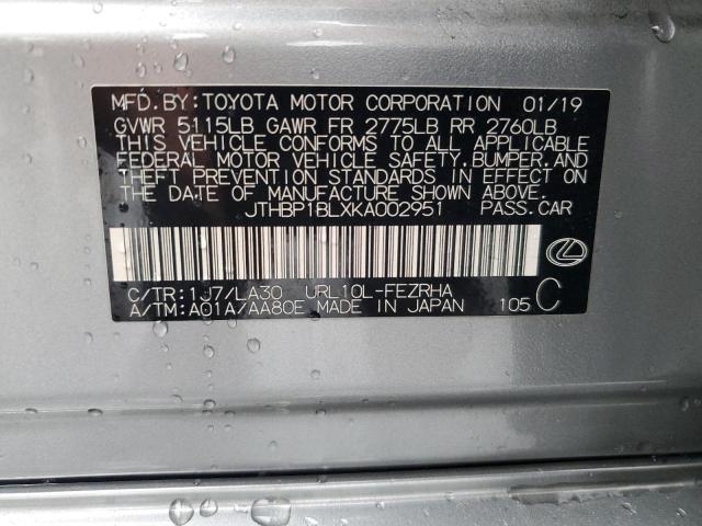 2019 LEXUS GS-F JTHBP1BLXKA002951