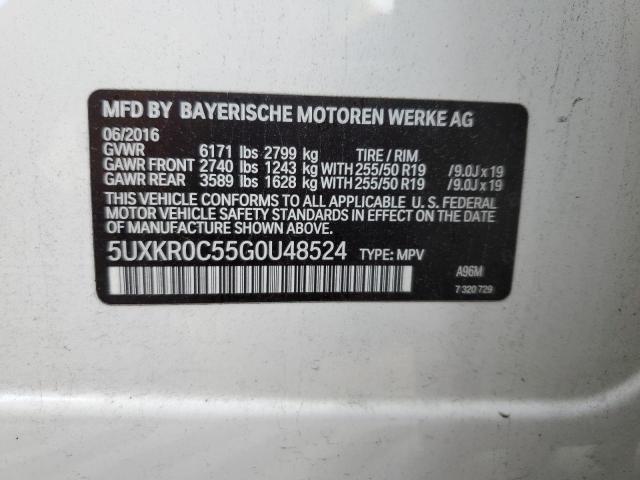 2016 BMW X5 XDRIVE3 - 5UXKR0C55G0U48524