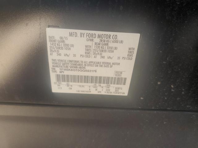 2016 FORD EXPLORER S - 1FM5K8GT0GGA93176