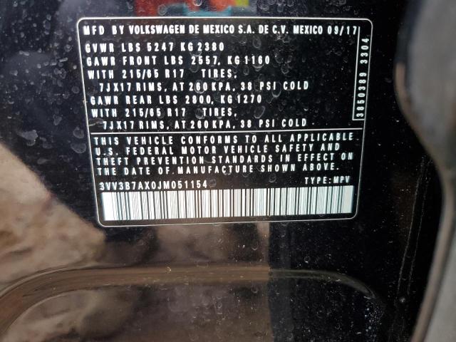 2018 VOLKSWAGEN TIGUAN SE - 3VV3B7AX0JM051154