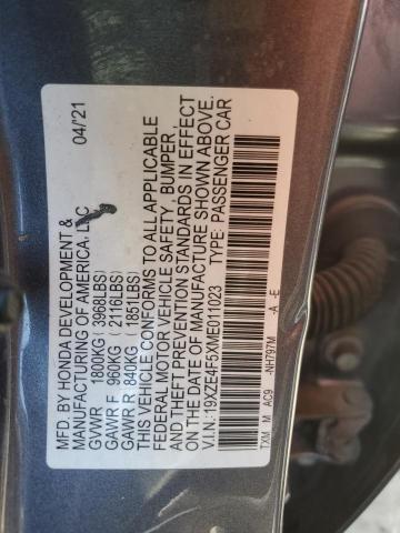 2021 HONDA INSIGHT EX 19XZE4F5XME011023