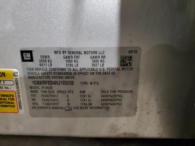 2017 CHEVROLET TRAVERSE L - 1GNKRFED4HJ165608