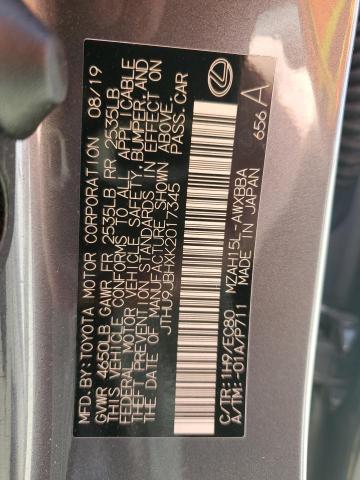 2019 LEXUS UX 250H JTHU9JBHXK2017345
