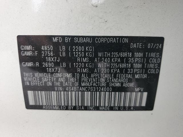 2025 SUBARU OUTBACK LI - 4S4BTANC7S3124000