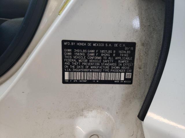 2015 HONDA FIT EX 3HGGK5H86FM768802