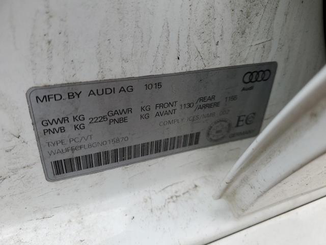 2016 AUDI A4 PROGRES WAUFFCFL8GN015870