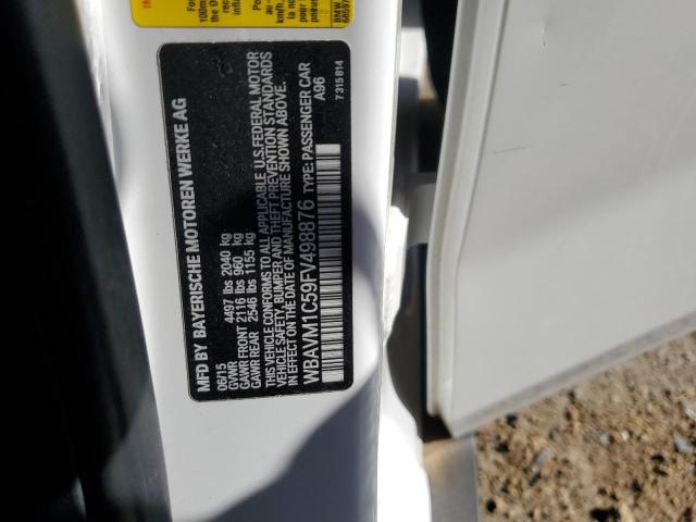 2015 BMW X1 SDRIVE2 WBAVM1C59FV498876