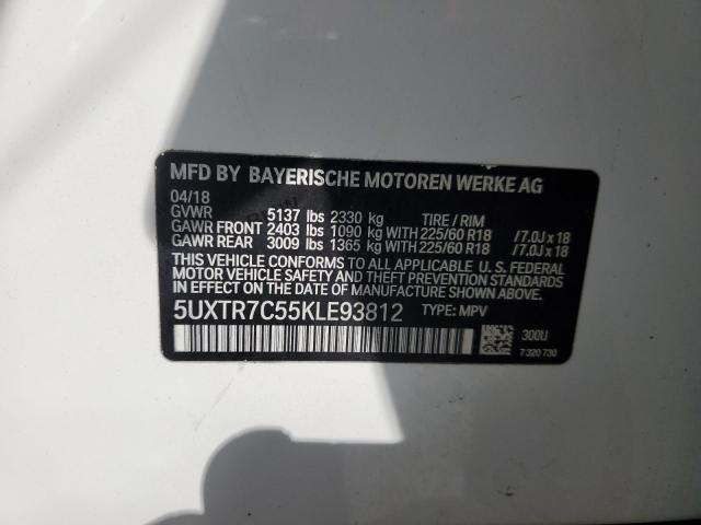 2019 BMW X3 SDRIVE3 5UXTR7C55KLE93812