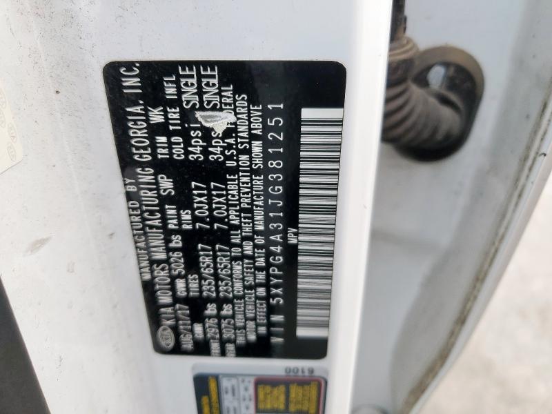 2018 KIA SORENTO LX - 5XYPG4A31JG381251