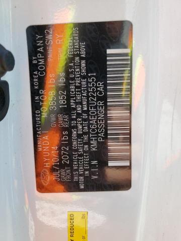 2015 HYUNDAI VELOSTER T KMHTC6AE0FU225551