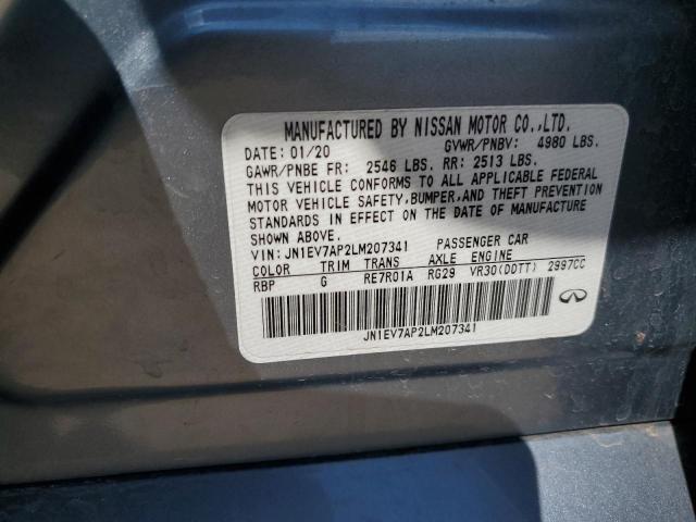 2020 INFINITI Q50 PURE JN1EV7AP2LM207341