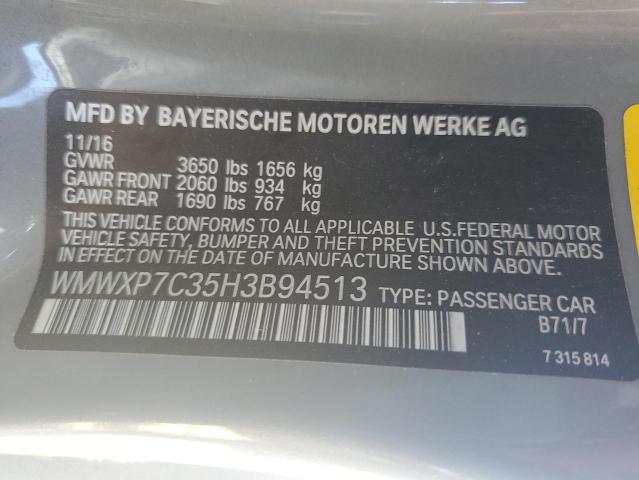 2017 MINI COOPER S - WMWXP7C35H3B94513