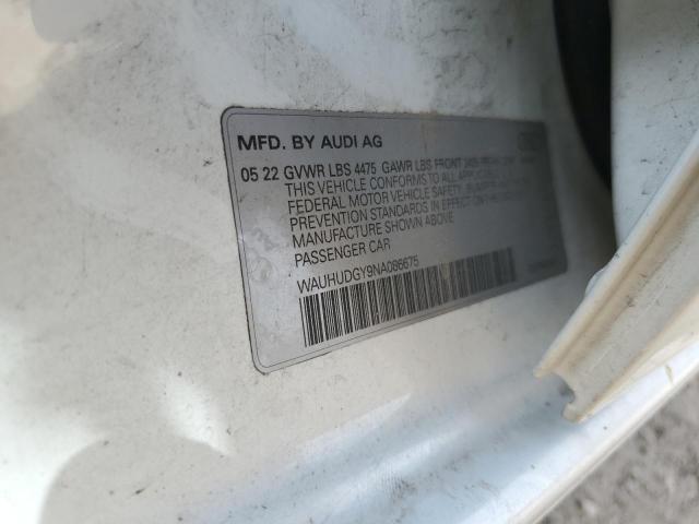 2022 AUDI A3 PREMIUM WAUHUDGY9NA086675