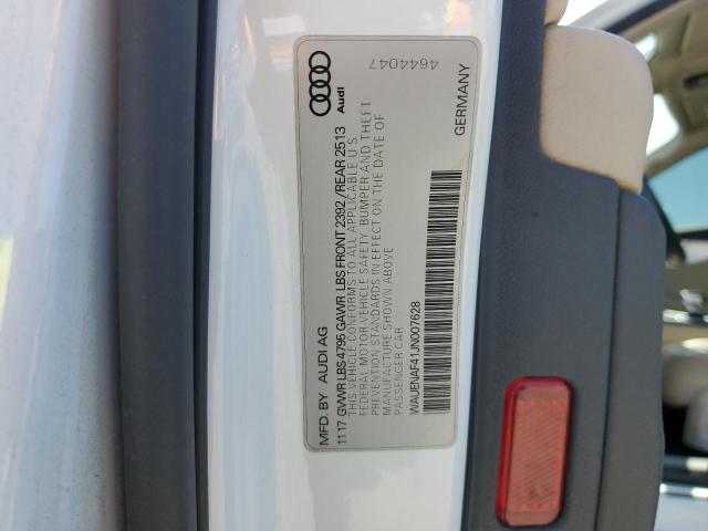 2018 AUDI A4 PREMIUM WAUENAF41JN007628