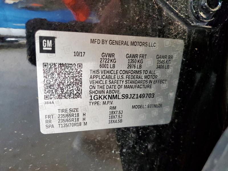 2018 GMC ACADIA SLT - 1GKKNMLS9JZ149703