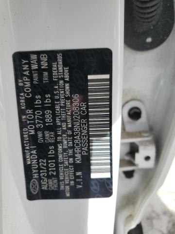 2022 HYUNDAI VENUE SEL KMHRC8A38NU208306