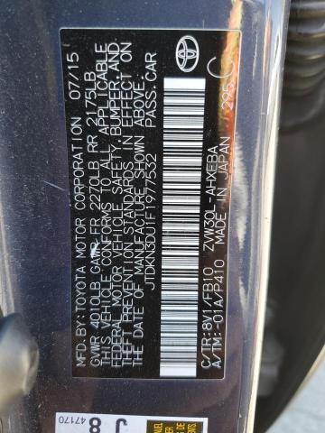 2015 TOYOTA PRIUS - JTDKN3DU1F1977532