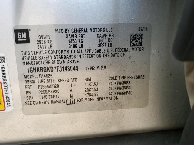 2015 CHEVROLET TRAVERSE L - 1GNKRGKD7FJ143044