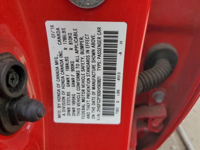 2016 HONDA CIVIC LX - 2HGFC2F50GH560821