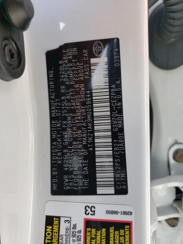 2021 TOYOTA CAMRY TRD - 4T1KZ1AK9MU059644