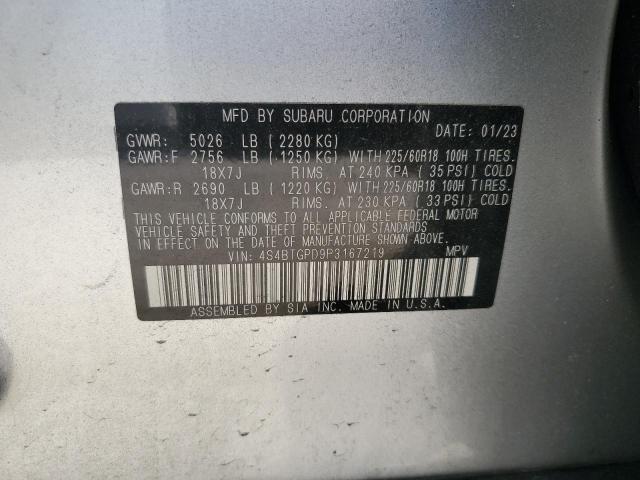 2023 SUBARU OUTBACK TO - 4S4BTGPD9P3167219