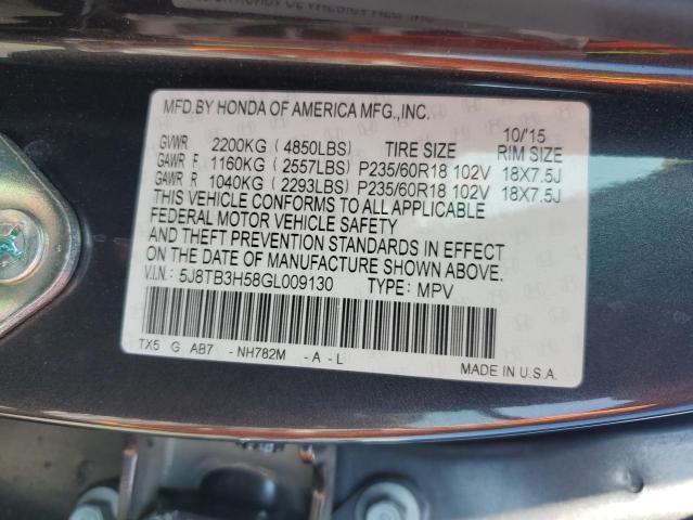 2016 ACURA RDX TECHNO - 5J8TB3H58GL009130