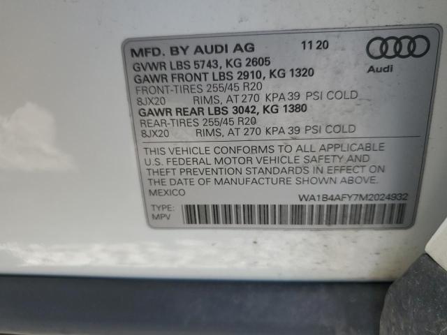 2021 AUDI SQ5 PREMIU WA1B4AFY7M2024932