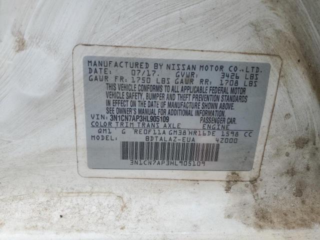 2017 NISSAN VERSA S - 3N1CN7AP3HL905109