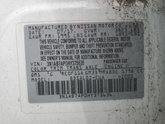 2017 NISSAN SENTRA S - 3N1AB7AP0HY375636