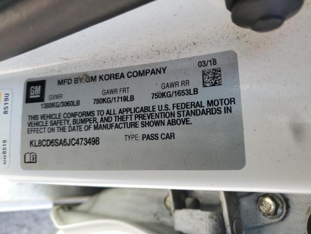 2018 CHEVROLET SPARK 1LT - KL8CD6SA6JC473498