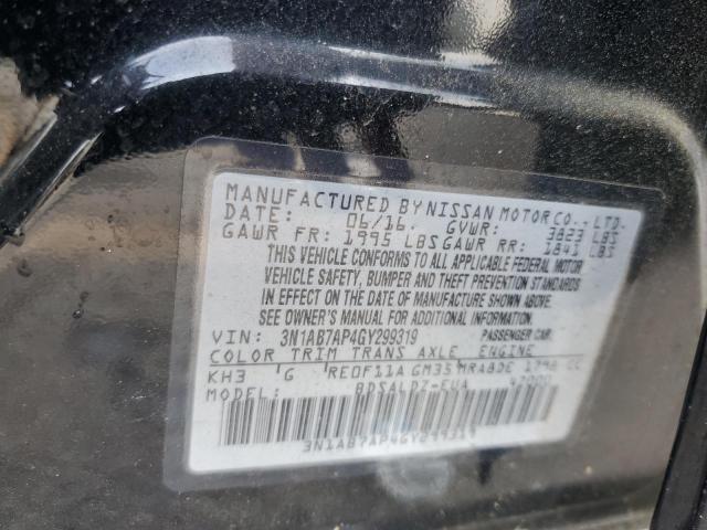 2016 NISSAN SENTRA S - 3N1AB7AP4GY299319