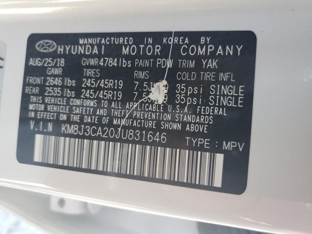 2018 HYUNDAI TUCSON VAL KM8J3CA20JU831646