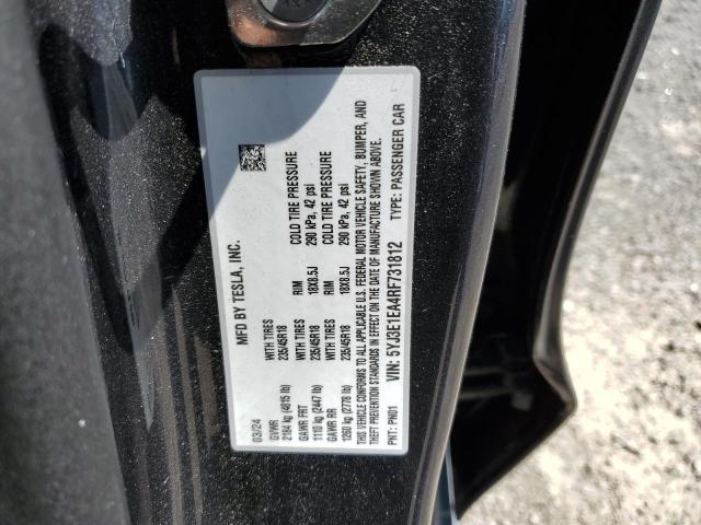 2024 TESLA MODEL 3 5YJ3E1EA4RF731812