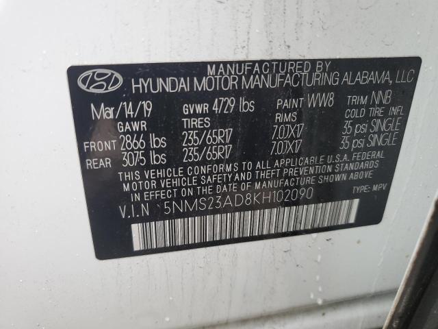 2019 HYUNDAI SANTA FE S - 5NMS23AD8KH102090