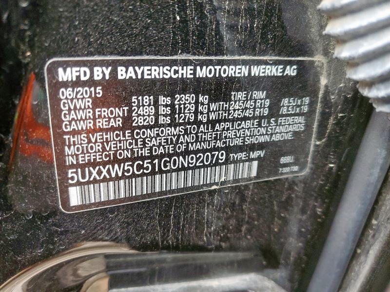 2016 BMW X4 5UXXW5C51G0N92079