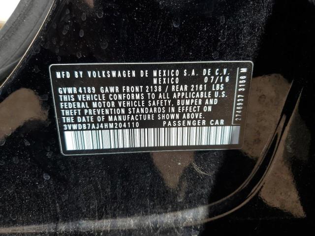 2017 VOLKSWAGEN JETTA SE - 3VWDB7AJ4HM204110