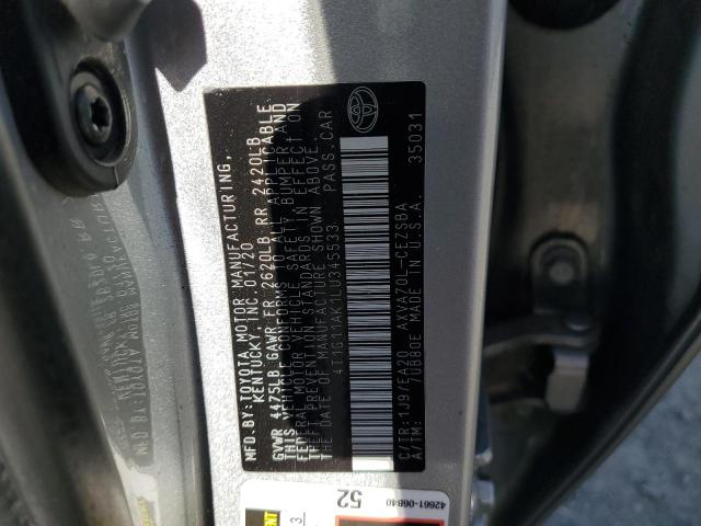 2020 TOYOTA CAMRY SE - 4T1G11AK1LU345533