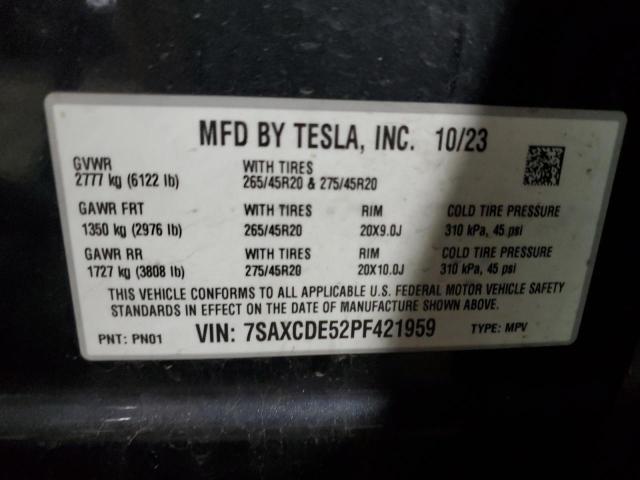 2023 TESLA MODEL X 7SAXCDE52PF421959
