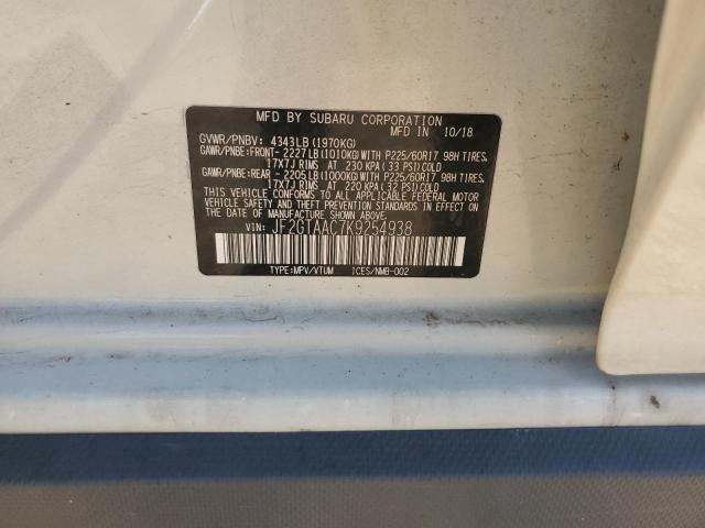 2019 SUBARU CROSSTREK - JF2GTAAC7K9254938