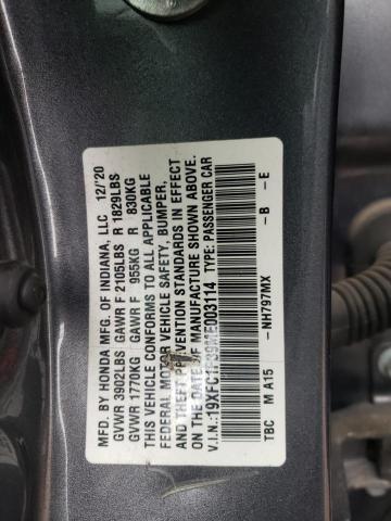 2021 HONDA CIVIC EX 19XFC1F39ME003114