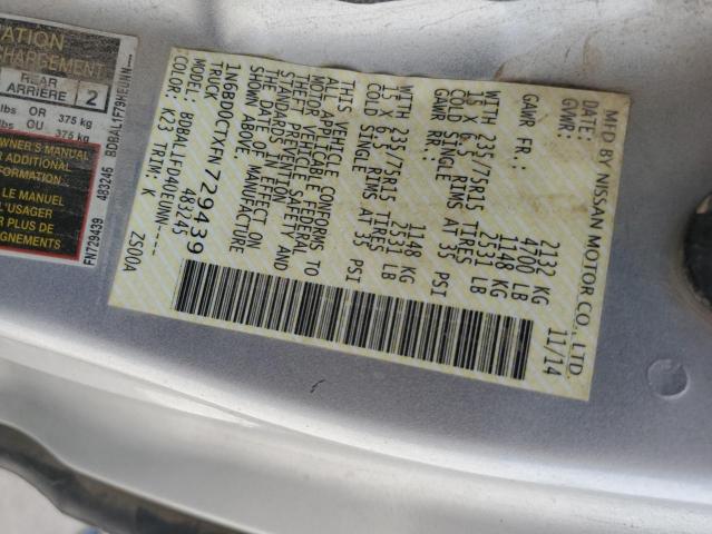2015 NISSAN FRONTIER 1N6BD0CTXFN729439