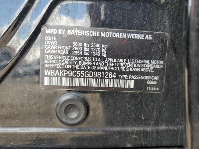 2016 BMW 550 XI WBAKP9C55GD981264