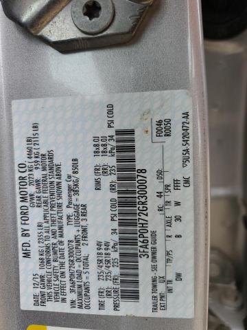 2016 FORD FUSION SE - 3FA6P0H72GR300078