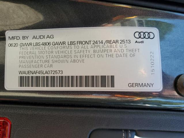 2020 AUDI A4 PREMIUM WAUENAF45LA072573