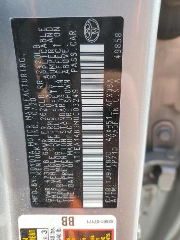 2021 TOYOTA AVALON XSE 4T1EA1AB3MU003249